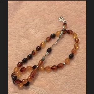 Handcrafted Islamic Multi Color Raindrop Amber Prayer Rosary Tesbih 33 beads